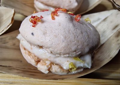 Mini macaron salé de tarama