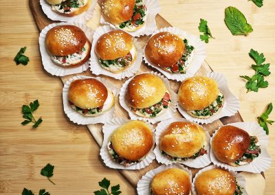 Mini burger de tarama